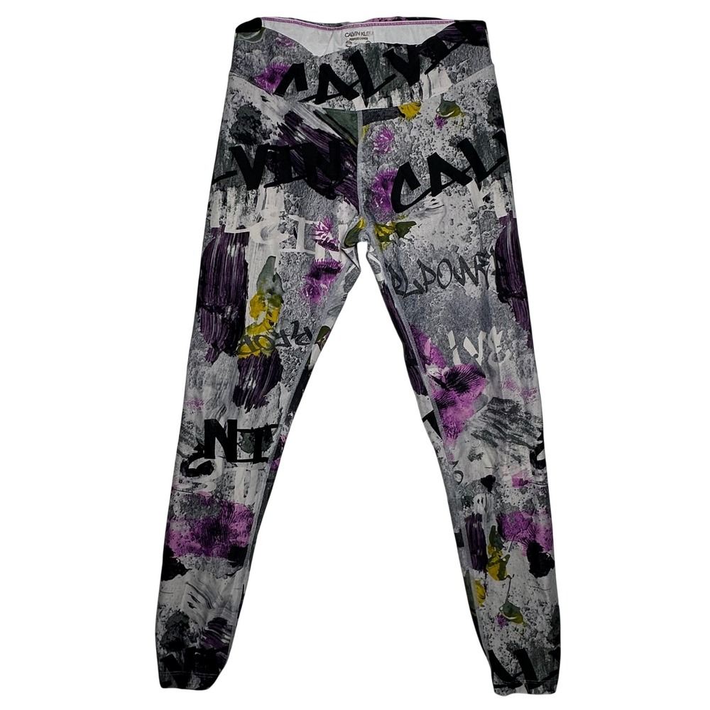 Calvin Klein Performance‎ Graffiti Print Athletic Leggings Womens S/P/CH